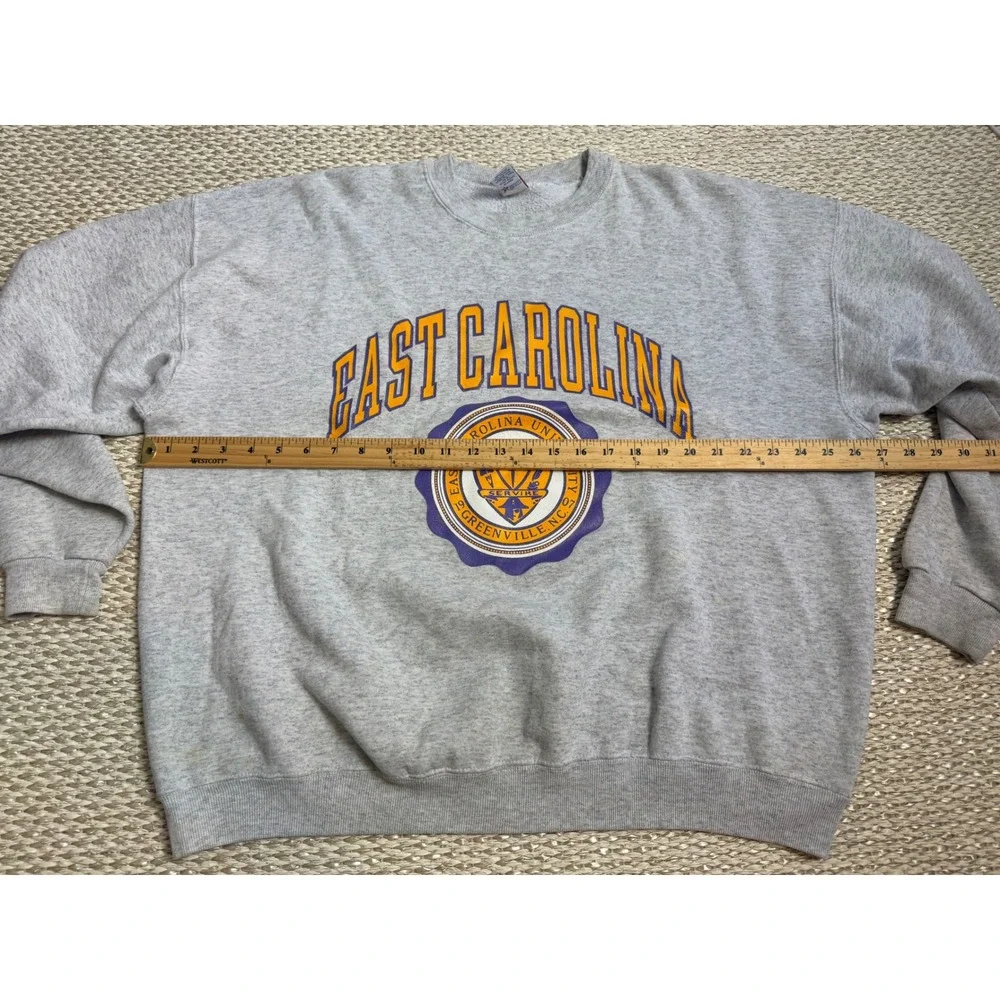 Vintage Soffe Heavy Sweats East Carolina University ECU Sweatshirt Gray XXL USA
